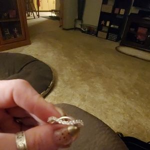 Cz 925 sterling silver ring sz 8.